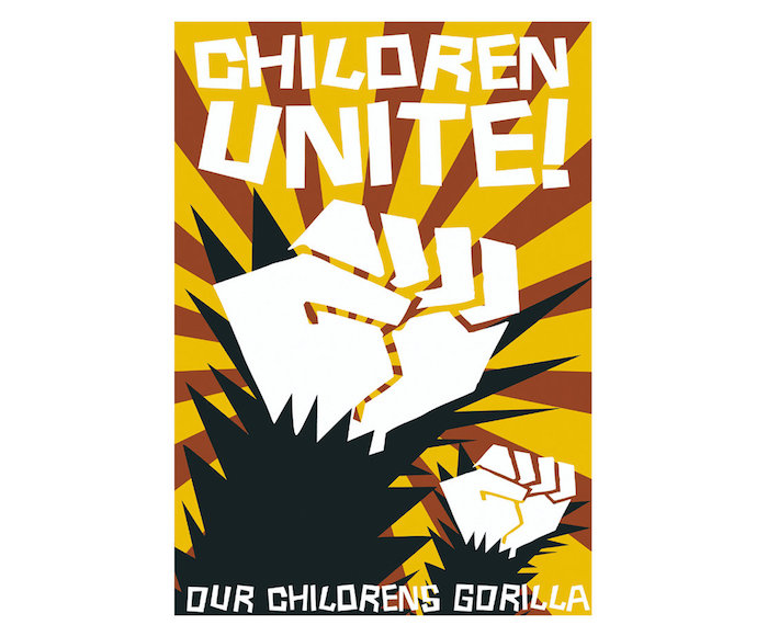 poster 100 x 70 cm - childrens gorilla