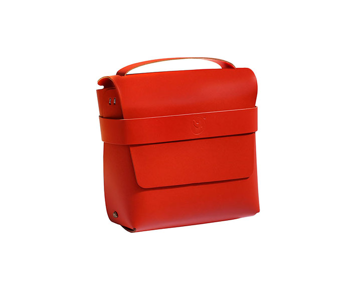 Stylische Fahrradtasche - aus recyceltem leder