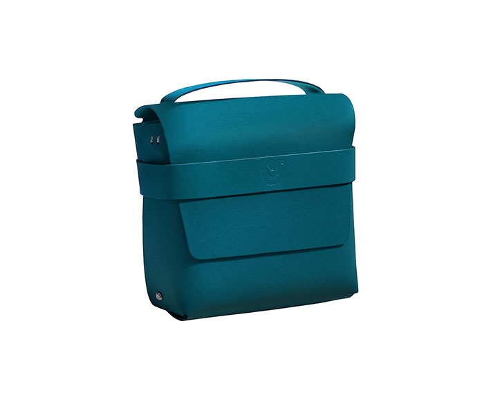 Stylische Fahrradtasche - aus recyceltem leder